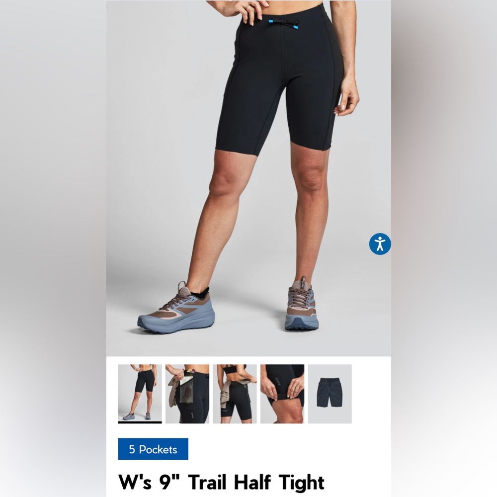 Janji - women’s size XL - trail half tights - black running shorts
